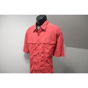 Exofficio Button Up Camp Shirt Striped Vented Fishing Hiking Mens Sz 2XL XXL
